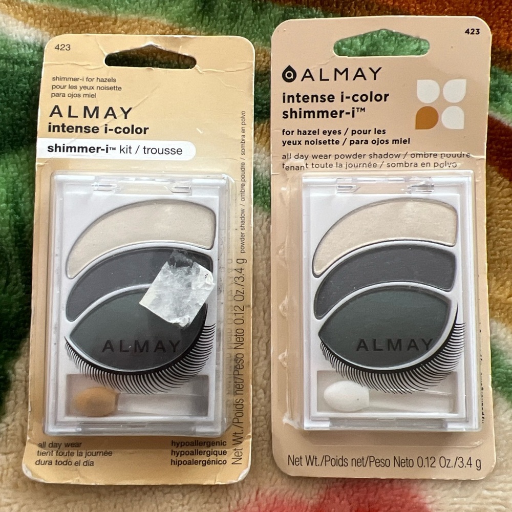 Almay Intense I-Color Shimmer-I Kit For Hazel Eyes # 423 New Lot of 2 Rare